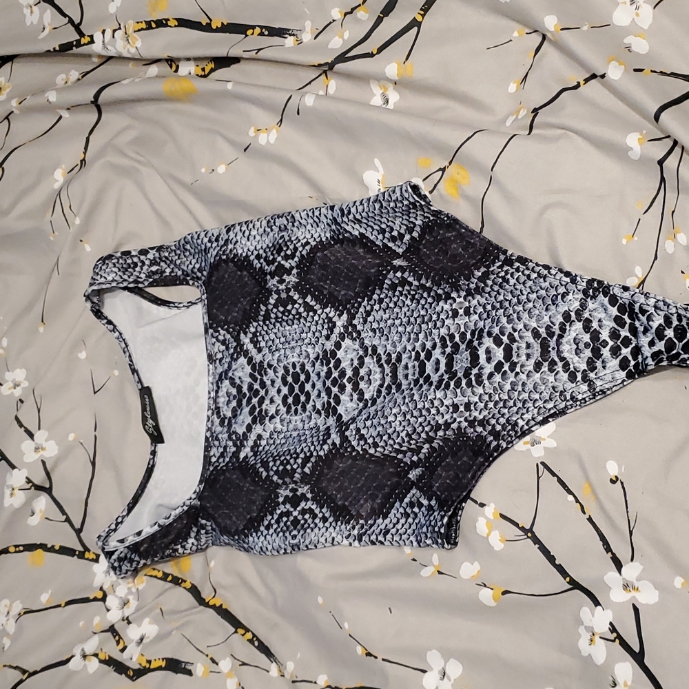 Snake pattern bodysuit